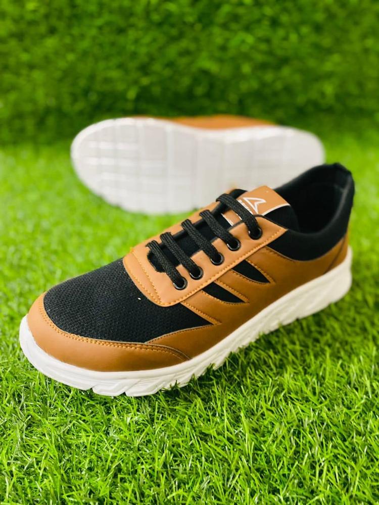 Walking Shoes For Men Golden Black